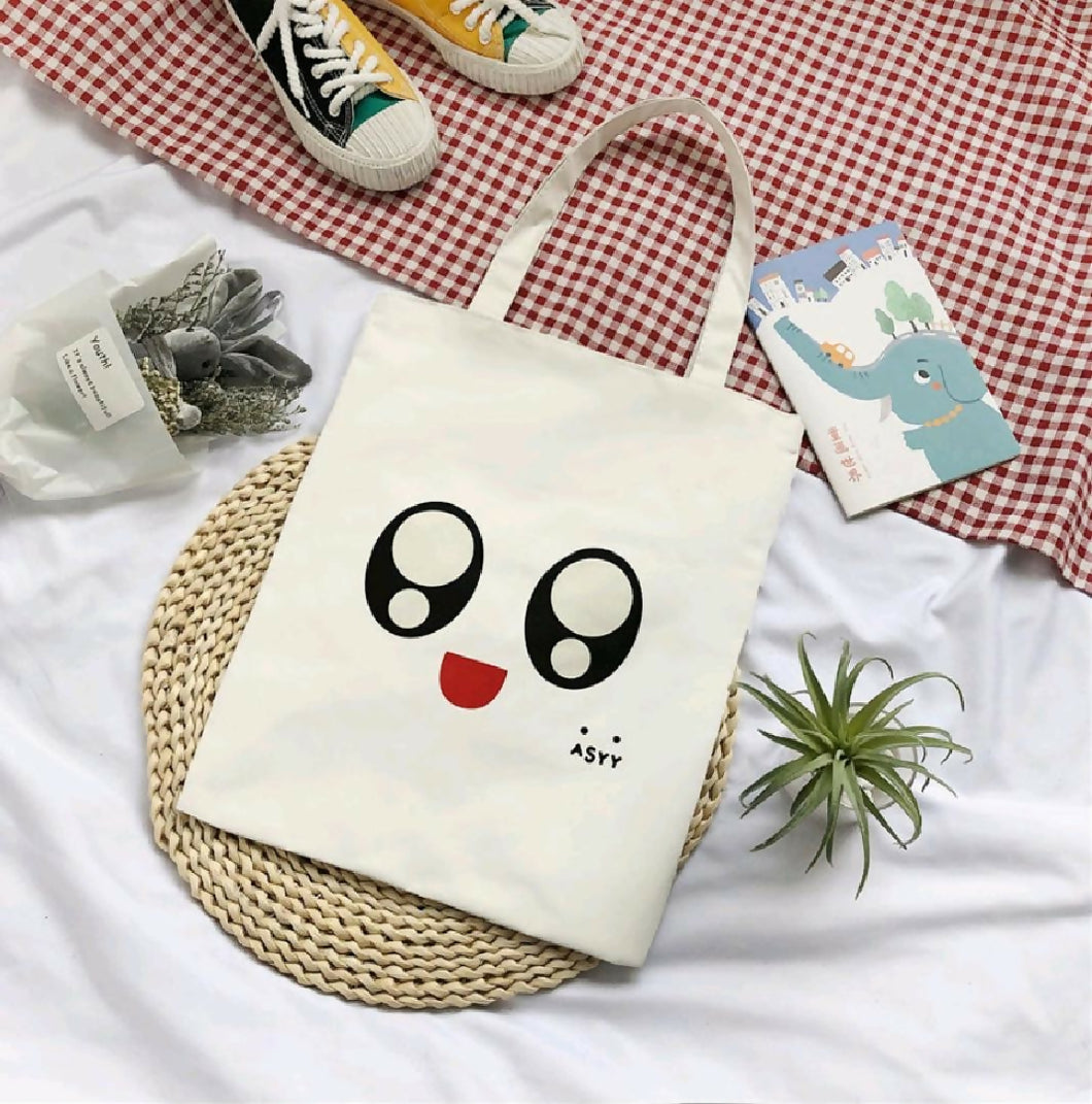 Eco-Friendly Totes with Big-Eye Designs: Cute and Sustainable