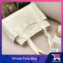 Load image into Gallery viewer, Large Capacity Canvas Solid Letter Tote Bag Versatile Handbag for Commuter Work Student Class Underarm Women&#39;s Bag shopping bag
