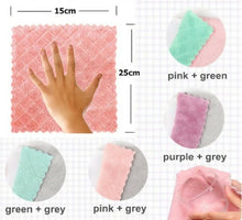 Load image into Gallery viewer, 10pcs Kitchen Cloth Super Absorbent Coral Velvet Nonstick Oil Washable Fast Drying
