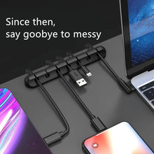 Load image into Gallery viewer, USB Cable Organizer Silicone Winder USB Charging Cable Organizer Holder For Mouse Keyboard Headphone Wire Organizer Clips Cord
