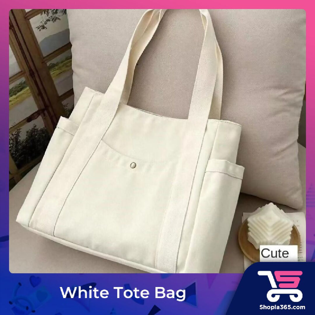 Large Capacity Canvas Solid Letter Tote Bag Versatile Handbag for Commuter Work Student Class Underarm Women's Bag shopping bag