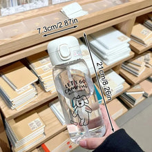 Load image into Gallery viewer, Plastic Water Bottle Water Cup With Straw Simple Large Capacity Portable Drop Resistant And Portable Cup Cartoon Ice Suction Cup
