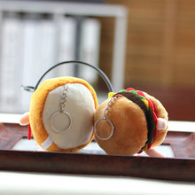 Load image into Gallery viewer, Hamburg Hot Dog Fries Bread Drumsticks Plush Pendant Keychain Creative Cartoon Bag Decoration Car Key Accessories For Girl Gift
