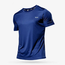 Load image into Gallery viewer, High Quality Polyester Men Running T Shirt Quick Dry Fitness Shirt Training Exercise Clothes Gym Sport Shirt Tops Lightweight
