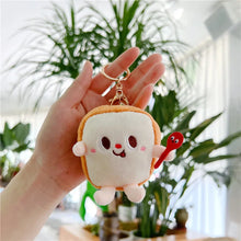 Load image into Gallery viewer, Kawaii Food Bread Hamburger Hot Dog French Fries Plush Doll Soft Stuffed Plush Pendant Keychains for Children Xmas Gifts Toys
