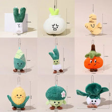 Load image into Gallery viewer, Cartoon Funny Plant Plush Doll Keychain Scallion Vegetable Stuffed Toys Key Chain Schoolbag Accessories Gifts Cute Bag Pendant
