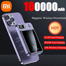 Load image into Gallery viewer, Xiaomi 100000mAh Wireless Magnetic Power Bank Magsafe50000mAh Wireless Fast Charging Thin Portable Waterproof Free Shipping
