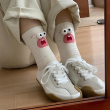 Load image into Gallery viewer, 1 pair Cute Big Mouth Design Socks Women&#39;s Funny Fashion Socks Girls Kawaii Comfortable Breathable Socking Funny Sock носки
