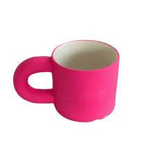 Load image into Gallery viewer, Pink Ceramic Mug with Hand for Girls To Drink Breakfast Coffee Milk Cup High Appearance Level Christmas Gift Home Decoration
