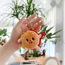 Load image into Gallery viewer, 5 PCs Set Creative New French Fries Burger Hanging Bag Couple Plush Hanging Decoration Girl Heart Car Keychain Little Doll
