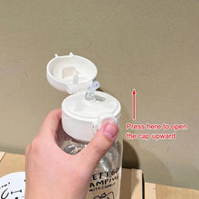 Load image into Gallery viewer, Plastic Water Bottle Water Cup With Straw Simple Large Capacity Portable Drop Resistant And Portable Cup Cartoon Ice Suction Cup
