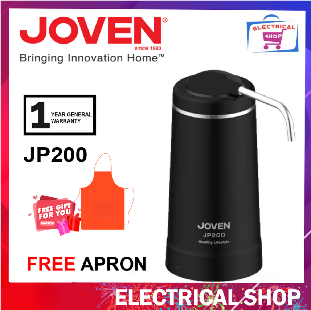 Joven JP200 Water Purifier / Water Filter (Black) (Free Apron)