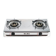 Load image into Gallery viewer, Elba 2 Burner Gas Stove EGS-F7192(SS) Automatic Piezo Ignition (Silver) Dapur Gas
