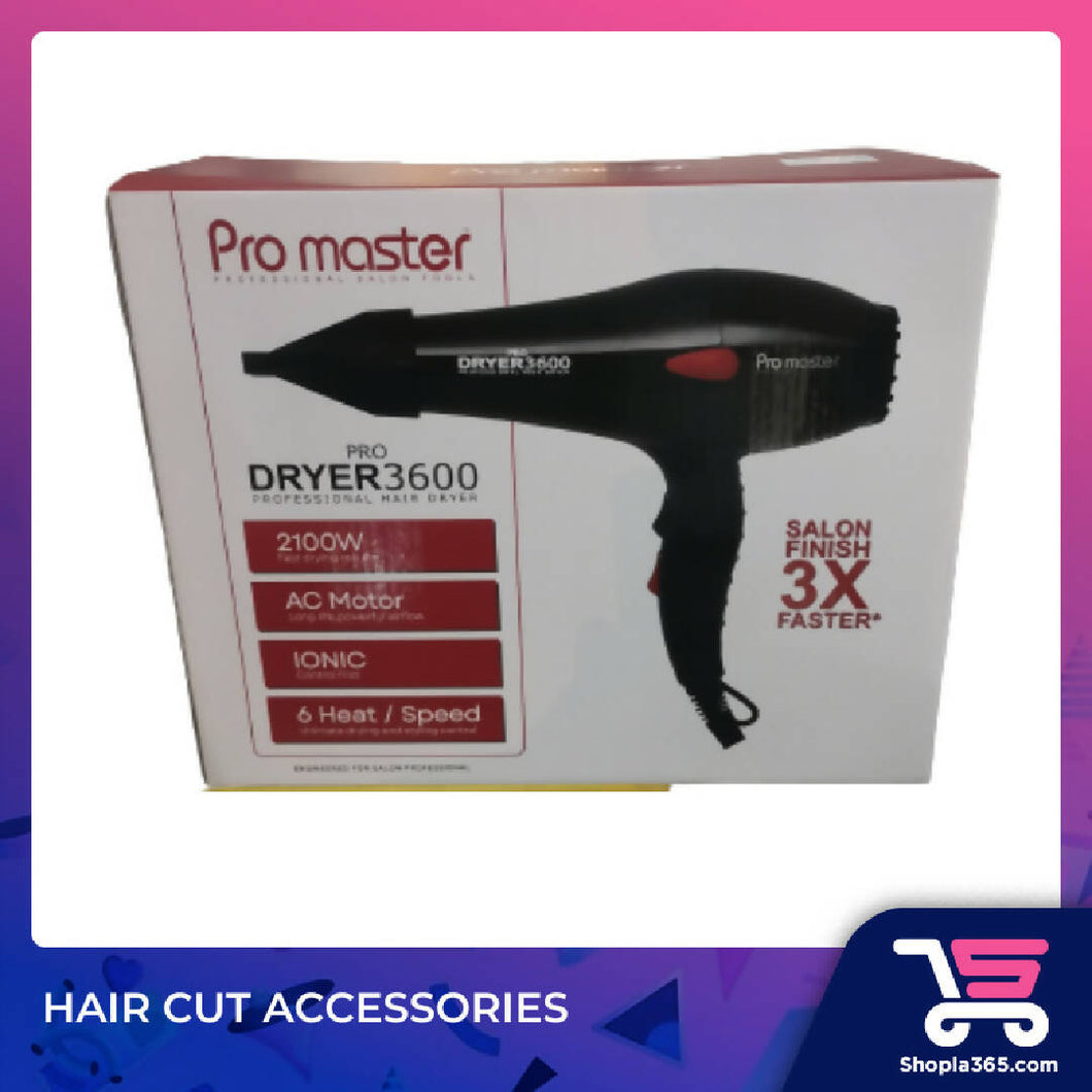 PRO MASTER PRO DRYER 3600 PROFESSIONAL HAIR DRYER (Wholesale)