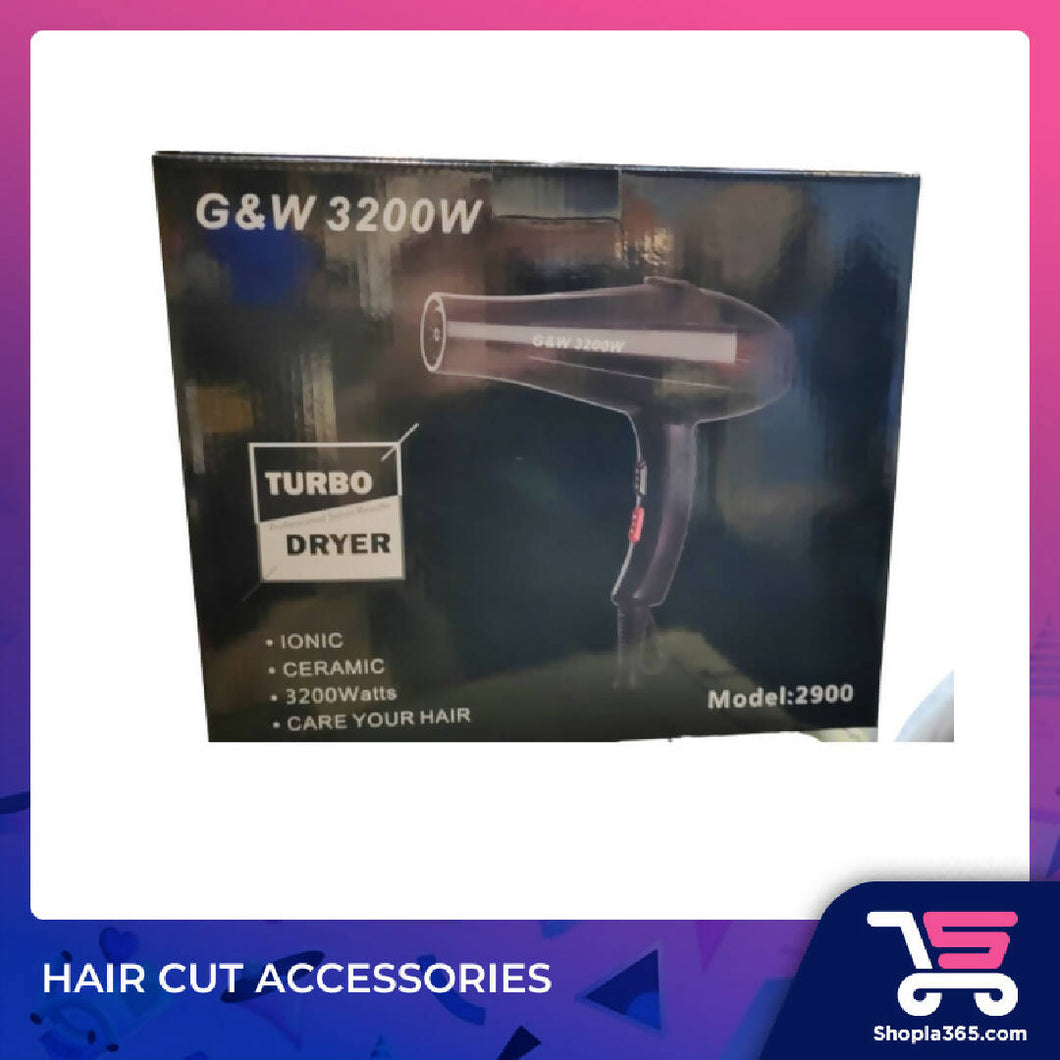G & W SALON PROFESSIONAL TURBO HAIR DRYER 3200W (Wholesale)