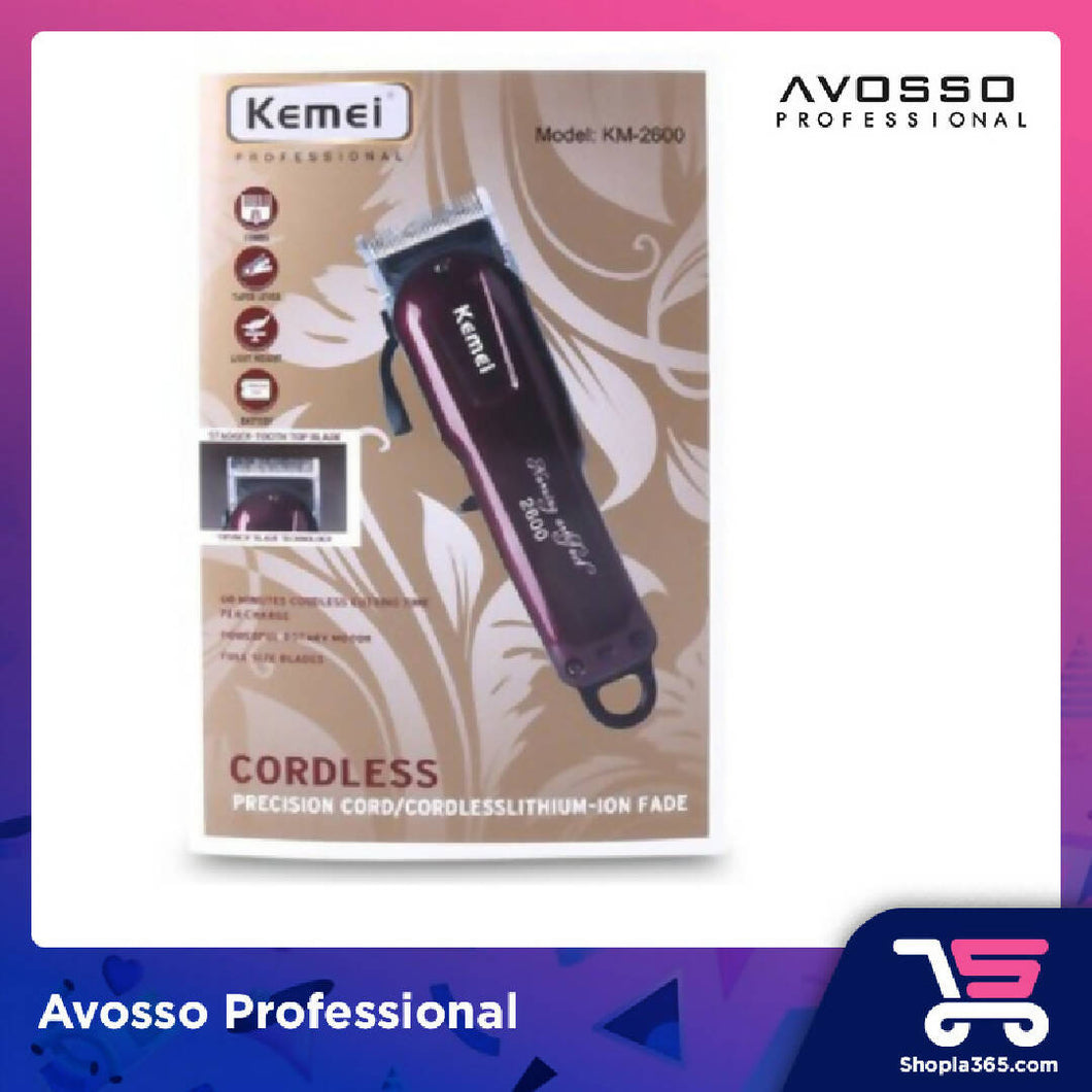 (WHOLESALE) KEMEI CORDLESS HAIR CLIPPER KM-2600