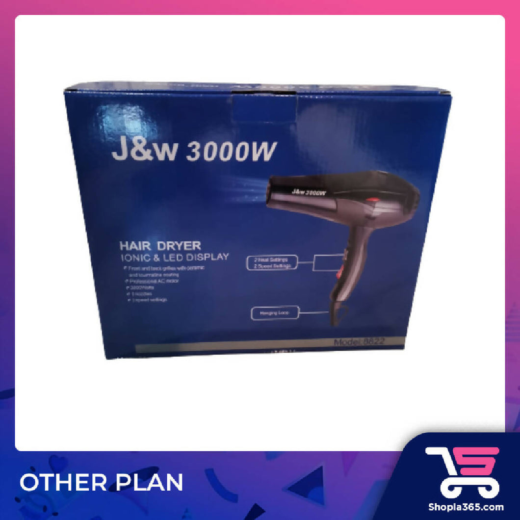 J & W SALON PROFFESIONAL HAIR DRYER 3000W (Wholesale)